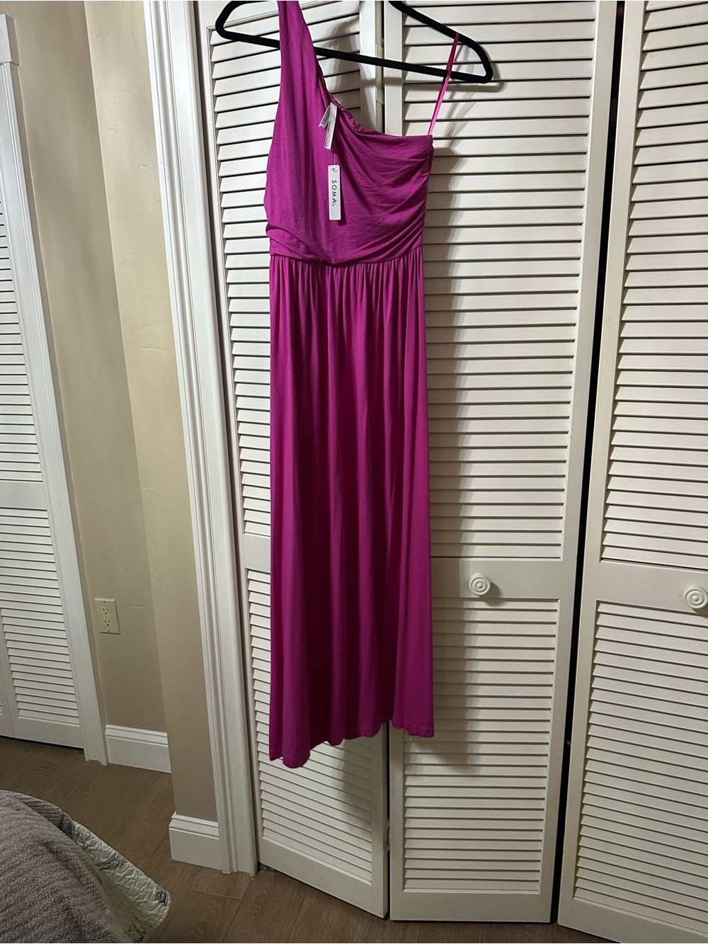 Soma Soft Jersey One-Shoulder Maxi with Shelf Bra